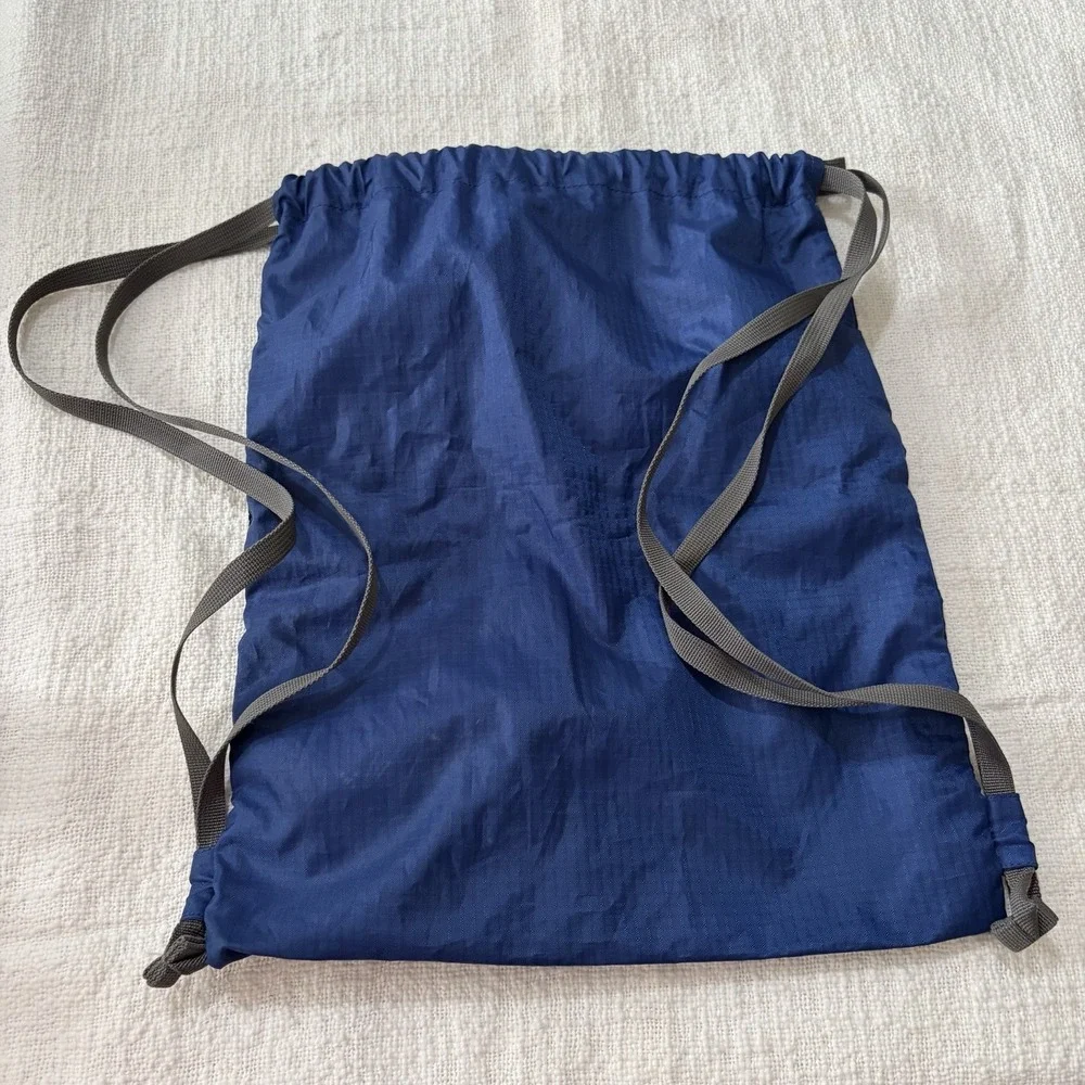 Eddie Bauer Drawstring Blue Cinch Gym Carry Bag Outdoors Hiking